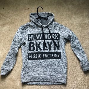 Grey and black athletic sweatshirt